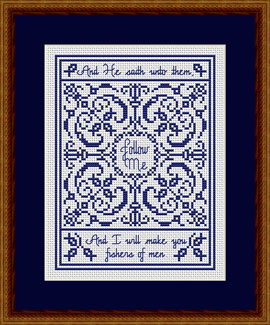 Fishers of Men Cross Stitch Matthew 4:19 Fishers of Men Cross Stitch Matthew 4:19